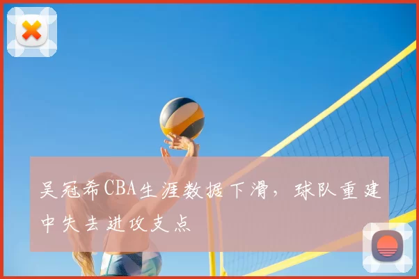 吴冠希CBA生涯数据下滑,球队重建中失去进攻支点