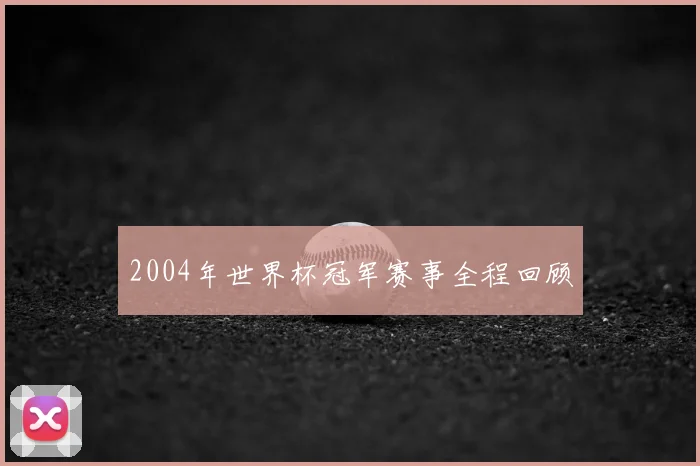 2004年世界杯冠军赛事全程回顾