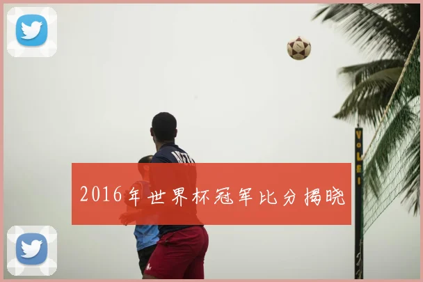 2016年世界杯冠军比分揭晓